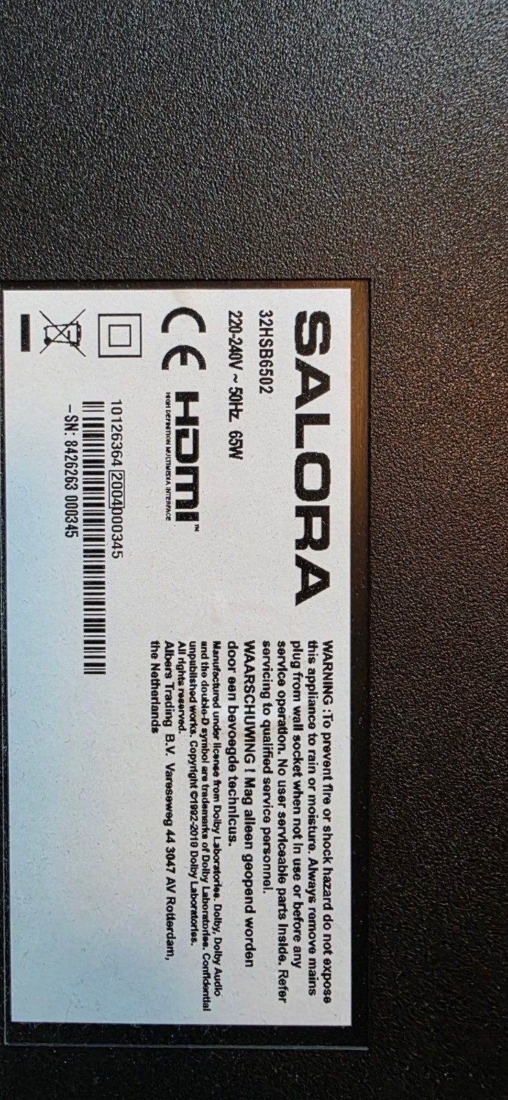 Salora TV - Werkend en in goede staat, Overige merken, Gebruikt, 50 Hz, Ophalen of Verzenden