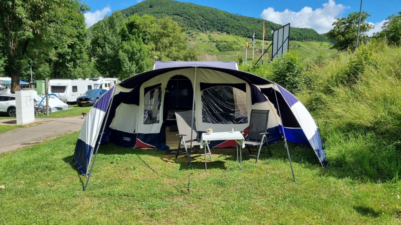 Jamet Jametic Panorama 2013, Caravans en Kamperen, Vouwwagens, Blauw, Ophalen of Verzenden, Aanwezig, Jamet