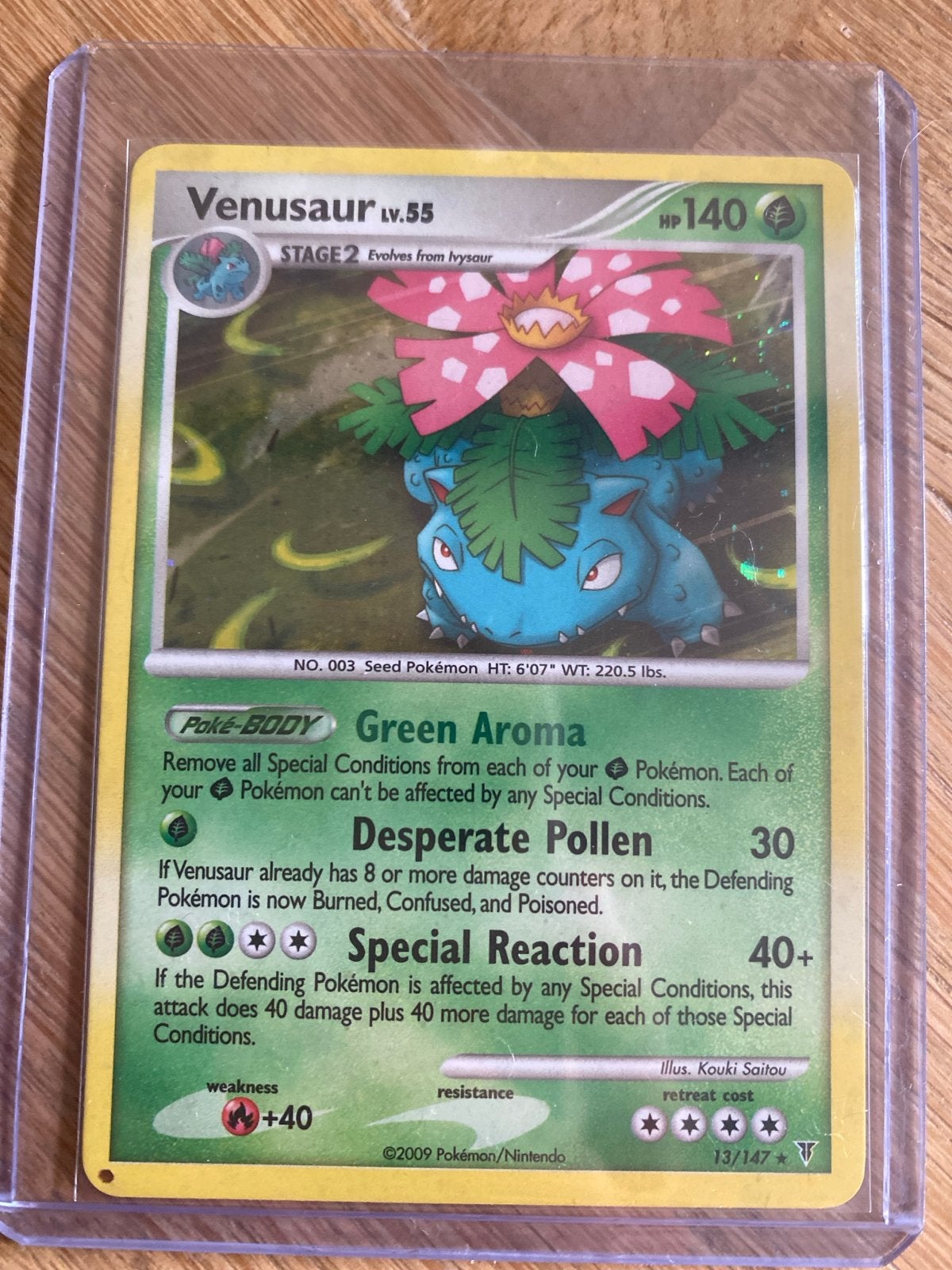 Venusaur Lv.55 Pokémon Kaart (Platinum Base Set), Hobby en Vrije tijd, Verzamelkaartspellen | Pokémon, Zo goed als nieuw, Losse kaart