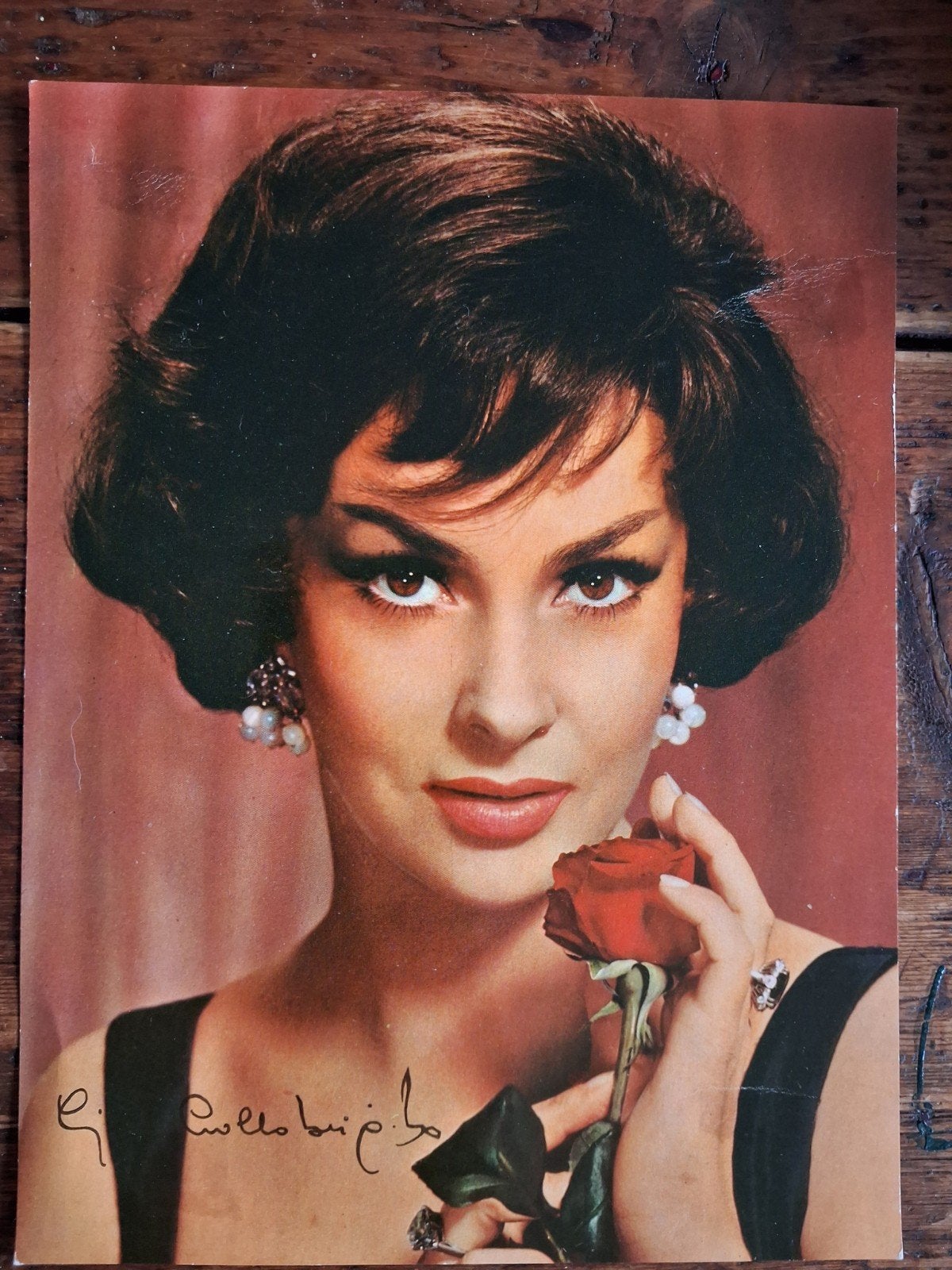 Gina Lollobrigida  kleurenfoto/ plaat (15x20 cm), Ophalen of Verzenden, Poster