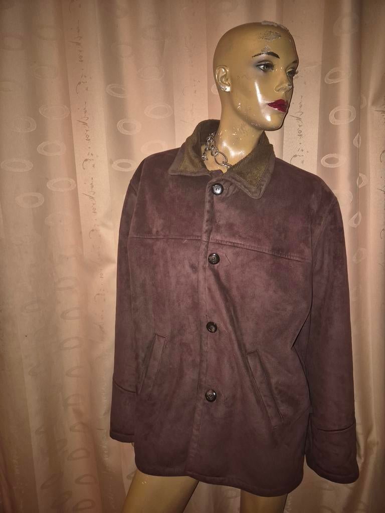 Stijlvolle Bruine suède Herenjas mt XL - Zo goed als nieuw, Bruin, Osso, Maat 56/58 (XL), Ophalen of Verzenden