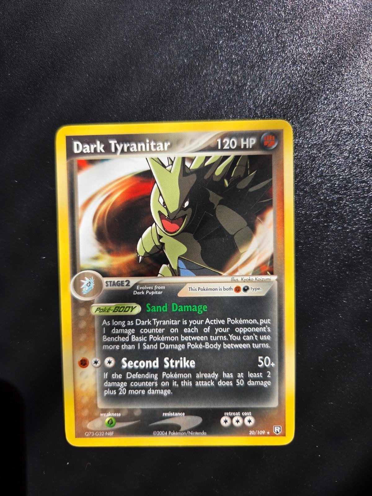 Dark tyranitar 20/109 Pokemon Ex Team Rocket, Ophalen of Verzenden, Zo goed als nieuw, Booster
