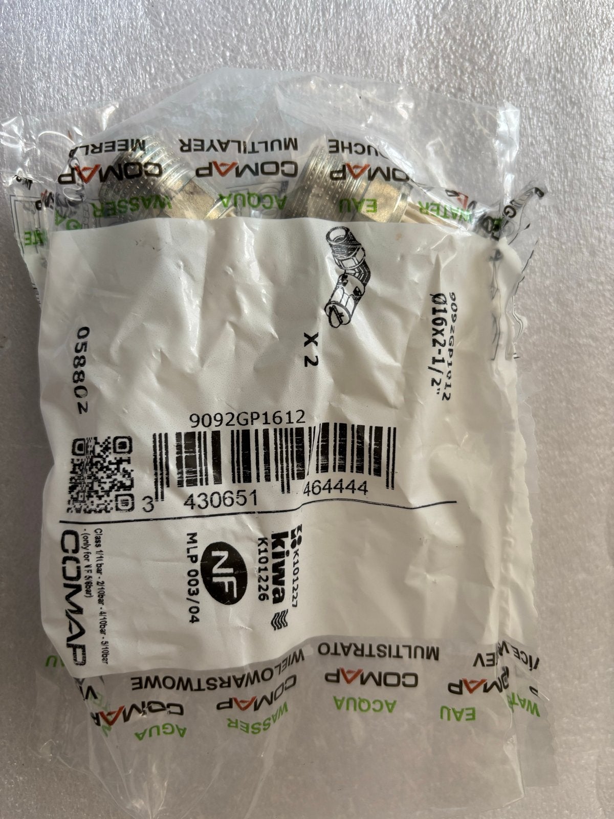 Comap Multiskin Push-fit koppelingen (14, 16, 20, 26 mm), Doe-het-zelf en Verbouw, Ophalen, Overige materialen, Overige typen