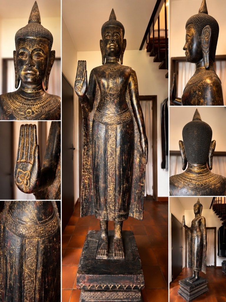 Monumentale staande Boedha (Abhaya Mudra), Overige onderwerpen, Handgemaakt, Meer dan 2 meter, Ophalen of Verzenden