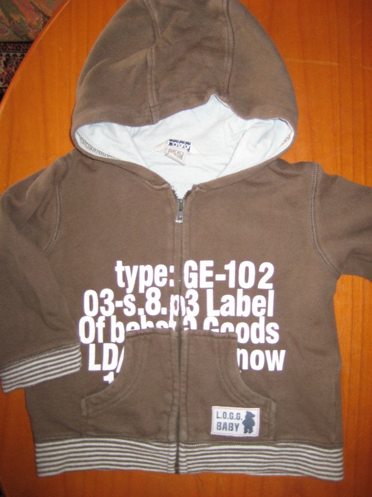 Bruin vestje met capouchon, 80, H+M L.O.G.G., Ophalen of Verzenden, Zo goed als nieuw, Jongetje, Truitje of Vestje
