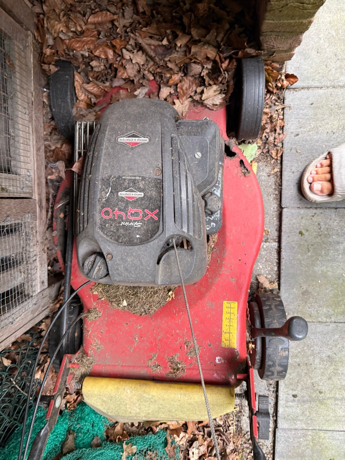 Motor Briggs & Stratton Sprint XQ40 Benzine Grasmaaier, Ophalen, Cirkelmaaier, Gebruikt, Benzine-grasmaaier