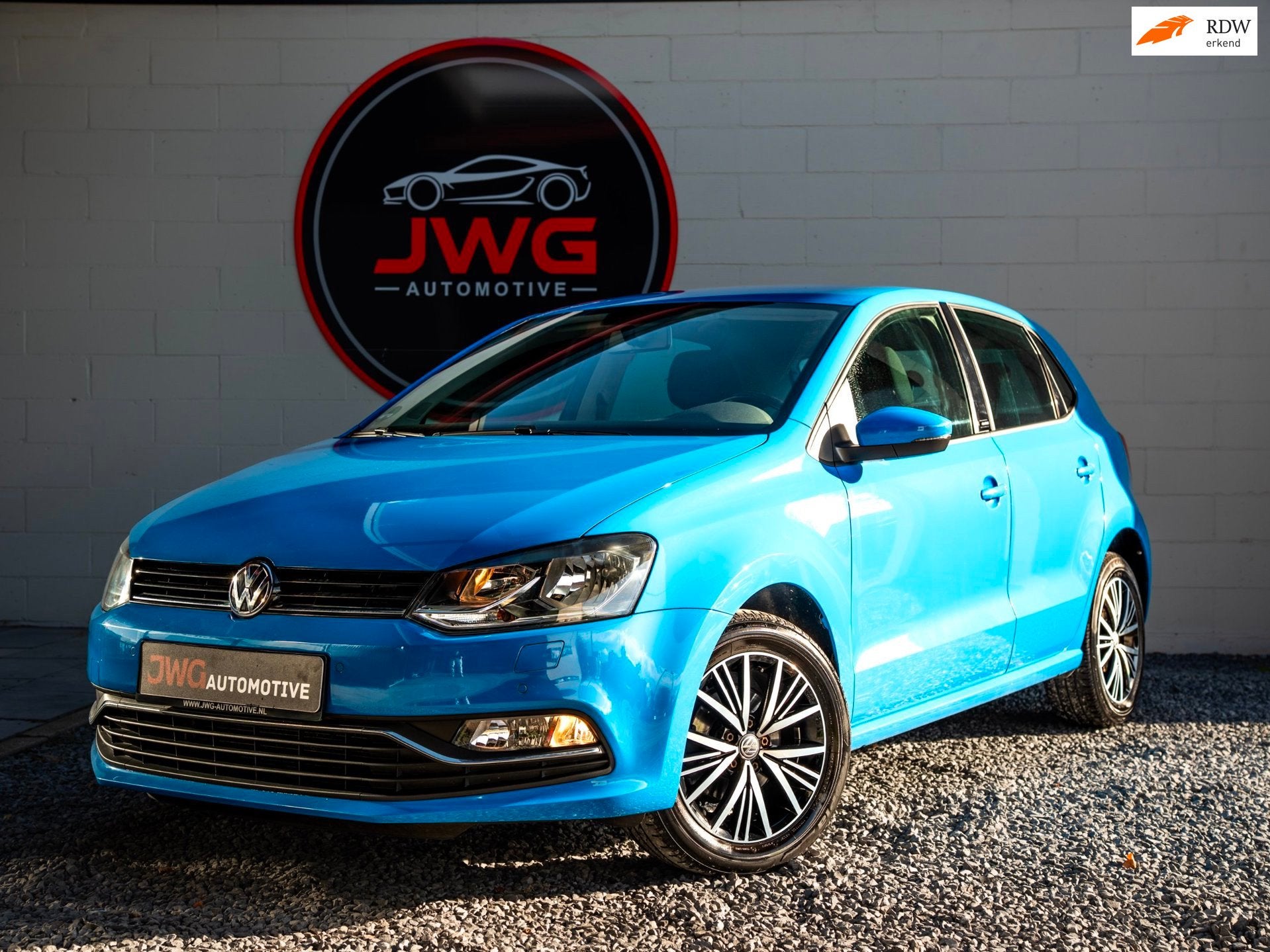 Volkswagen Polo 1.0 Allstar Airco/Cruise/Stoelverwarming/Par, Auto's, Gebruikt, Blauw, Origineel Nederlands, Bedrijf