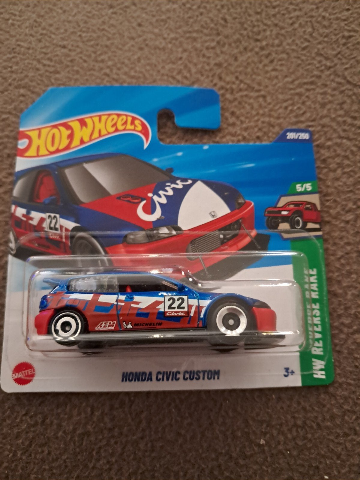Hot Wheels Honda Civic Custom blauw rood nieuw in ovp, Ophalen of Verzenden, Nieuw, Auto