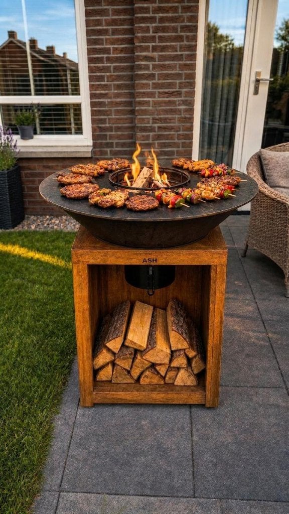 ASH Plancha bbq cortenstaal te huur, Tuin en Terras, Ophalen, Houtskool, Nieuw, Ash