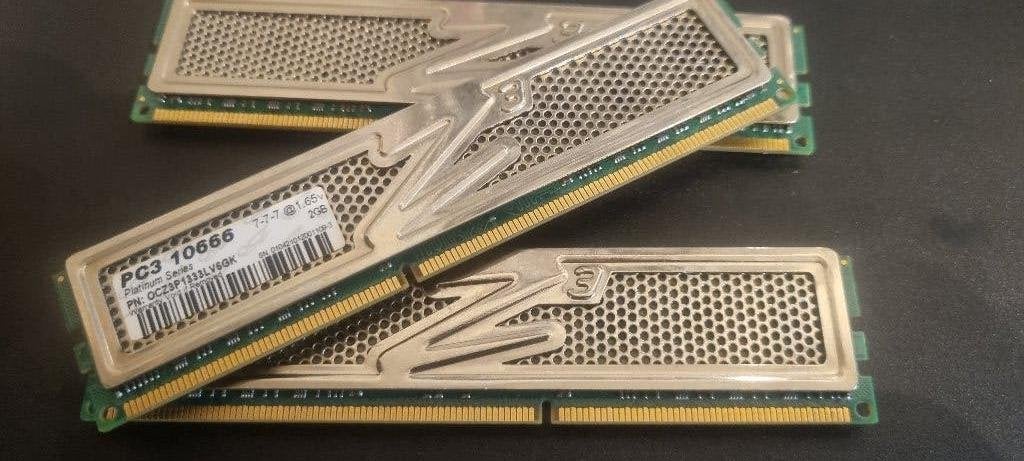 OCZ PC3 10666 3x2 GB CL7 Triple Channel Kit, 8 GB, DDR3, Ophalen of Verzenden, Zo goed als nieuw