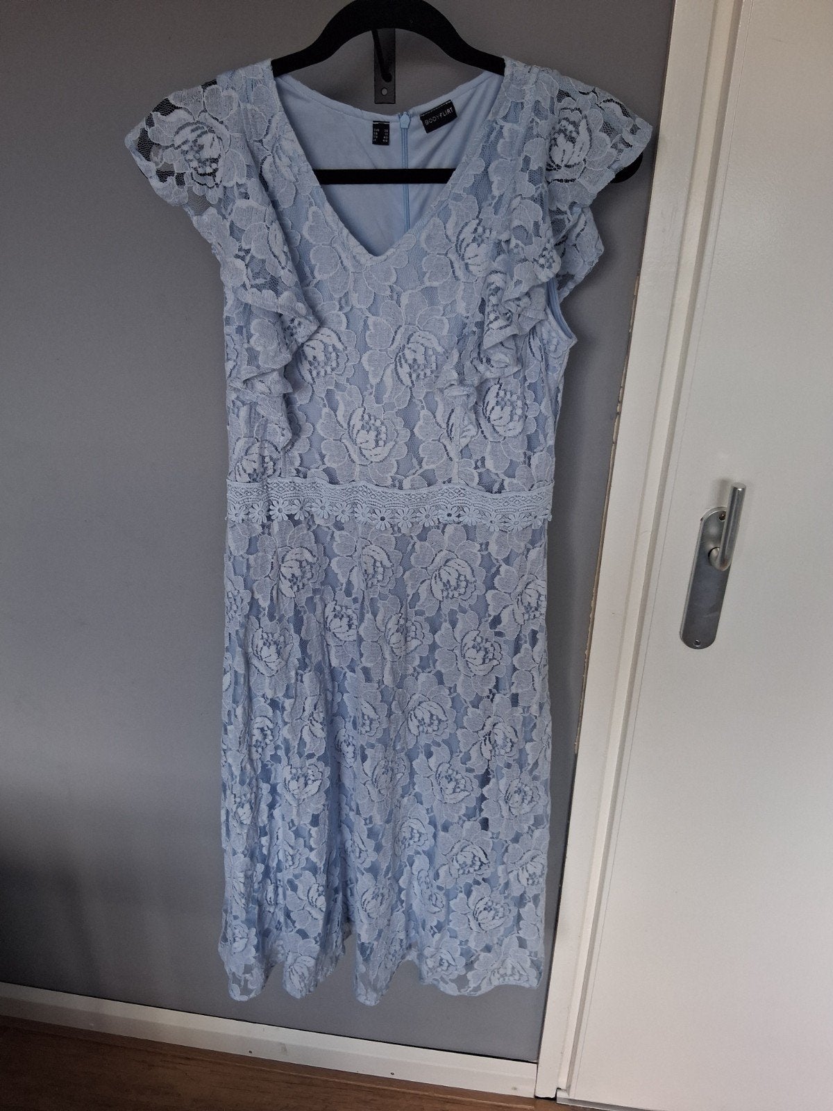 Bodyflirt Kanten Jurkje Maat M - Lichtblauw, Kleding | Dames, Jurken, Maat 38/40 (M), Blauw, Ophalen of Verzenden, Zo goed als nieuw