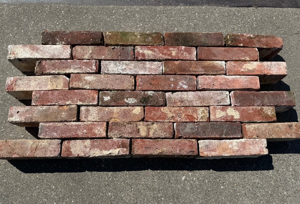 40m2 vormbak steen waalformaat bezand 21,5x5,5x10,2cm, Ophalen, Overige materialen, Gebruikt, Overige typen