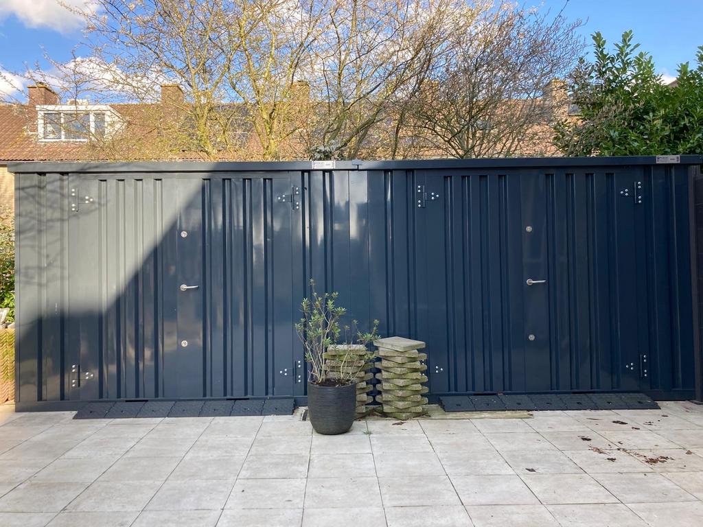 Foco demontabele container 6x2 of 2x 3x2 meter RAL 7016, Ophalen, Zo goed als nieuw, Metaal, Containerberging