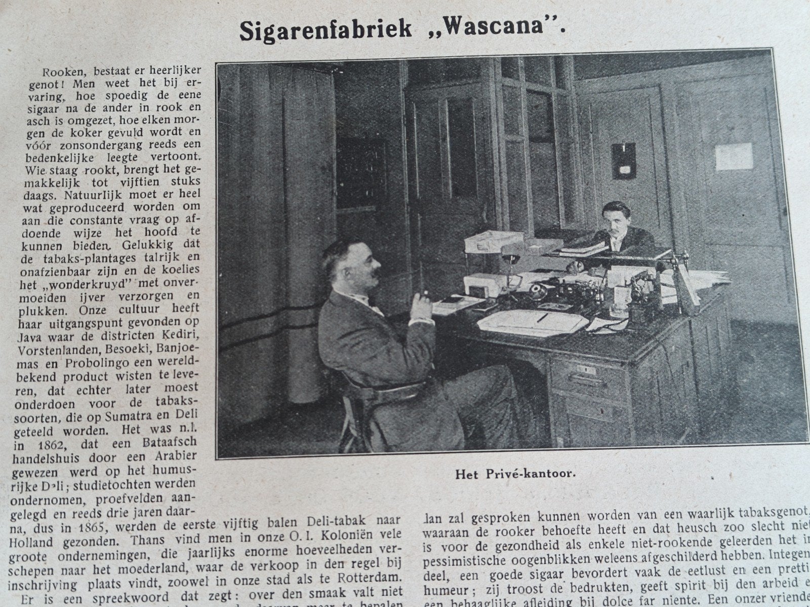 1914, WASCANA SIGARENFABRIEK, AMSTERDAM, Ophalen of Verzenden, Tijdschrift