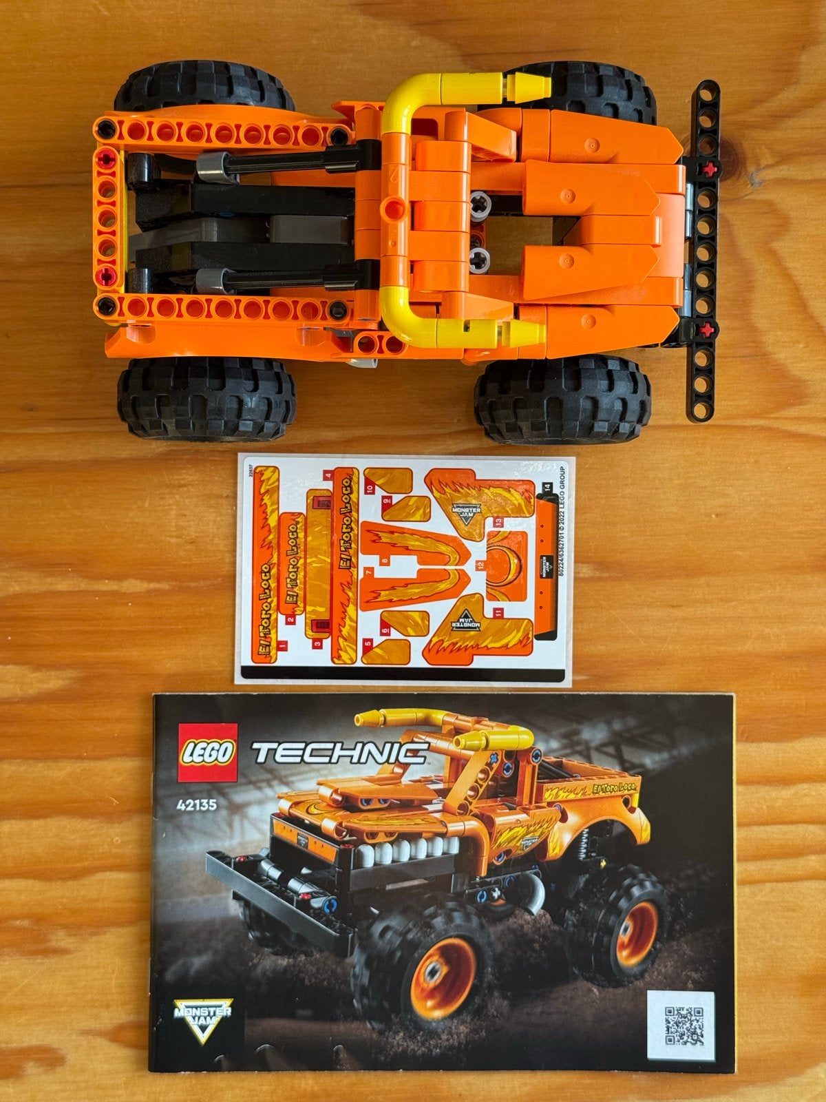 LEGO Technic 42135 Monster Jam El Toro Loco (zonder doos), Lego, Inclusief instructies, Ophalen of Verzenden, Zo goed als nieuw