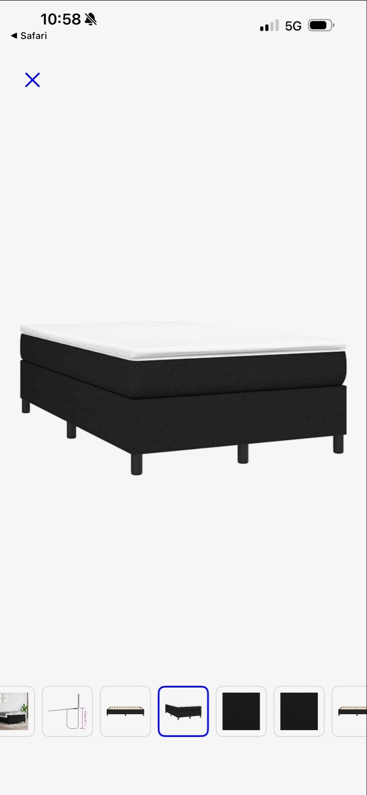 Boxspring 120x200 cm met matras en hoofdbord, Nieuw, Ophalen of Verzenden, Twijfelaar, 120 cm