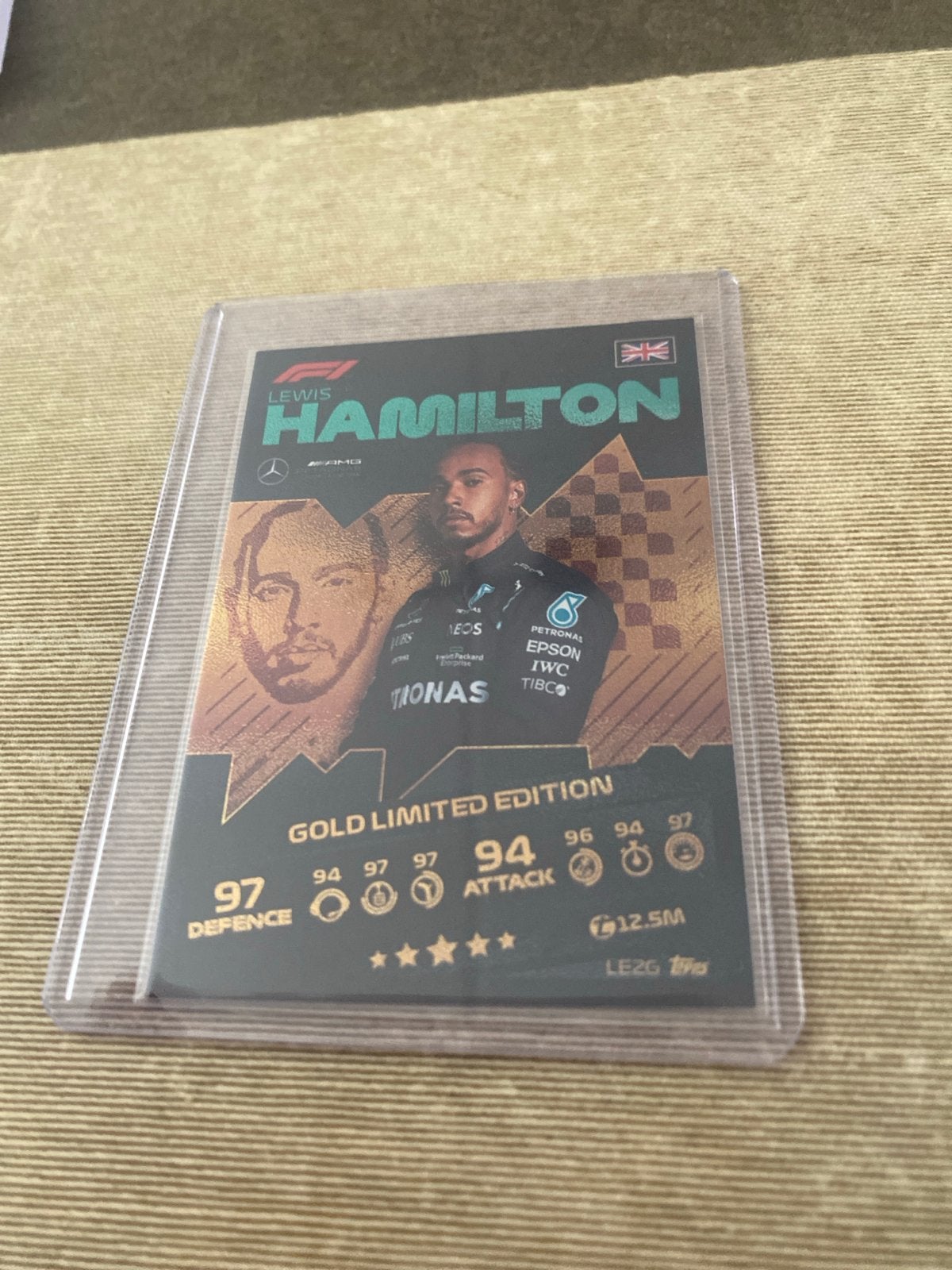 Lewis Hamilton Gold Limited Edition Topps Turbo Attax 2021, Ophalen of Verzenden, Nieuw, Losse kaart, Foil