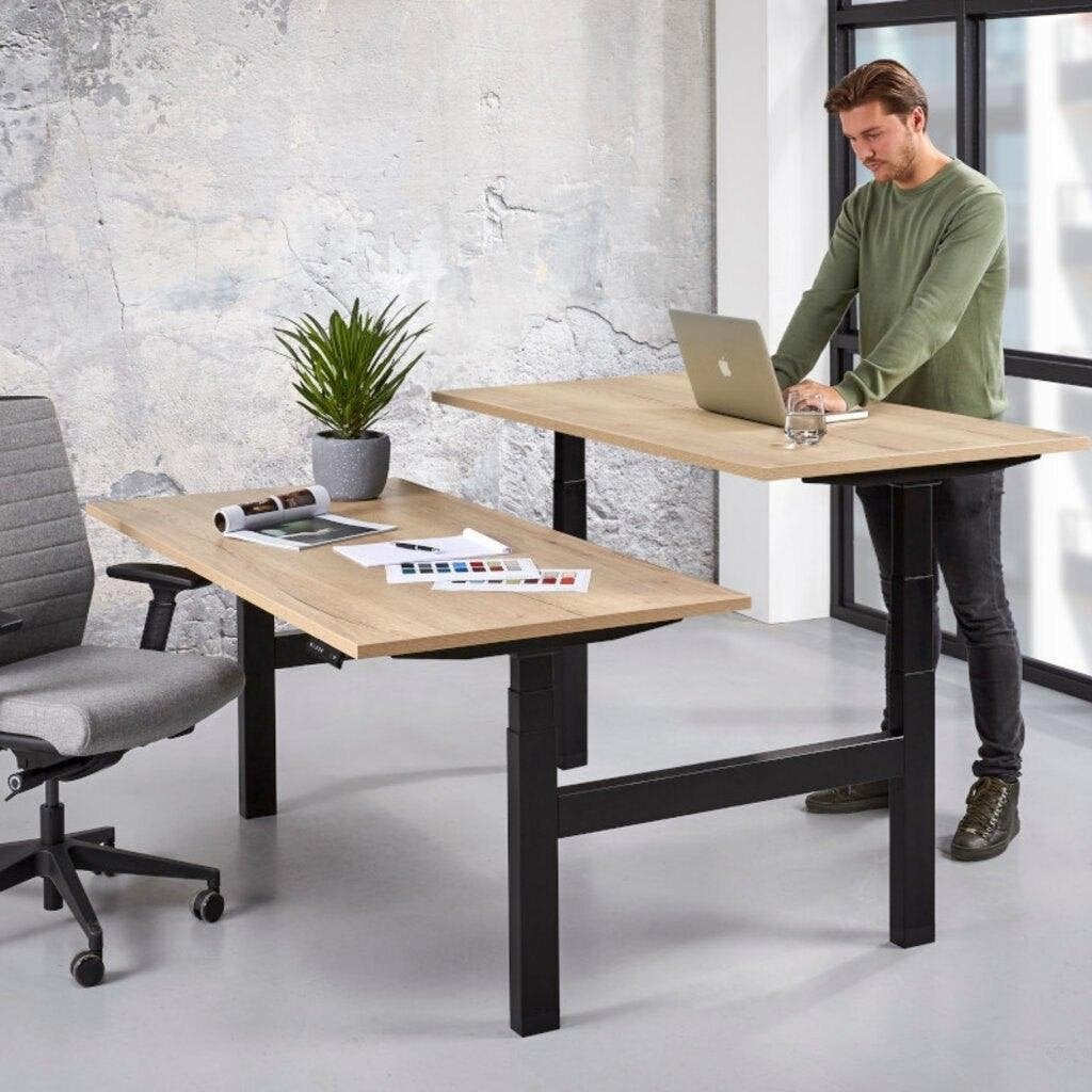 MN Vicenza Basic Elektrisch Duo Zit Sta Bureau, 160 cm, Elektrisch, MN, Scandinavisch