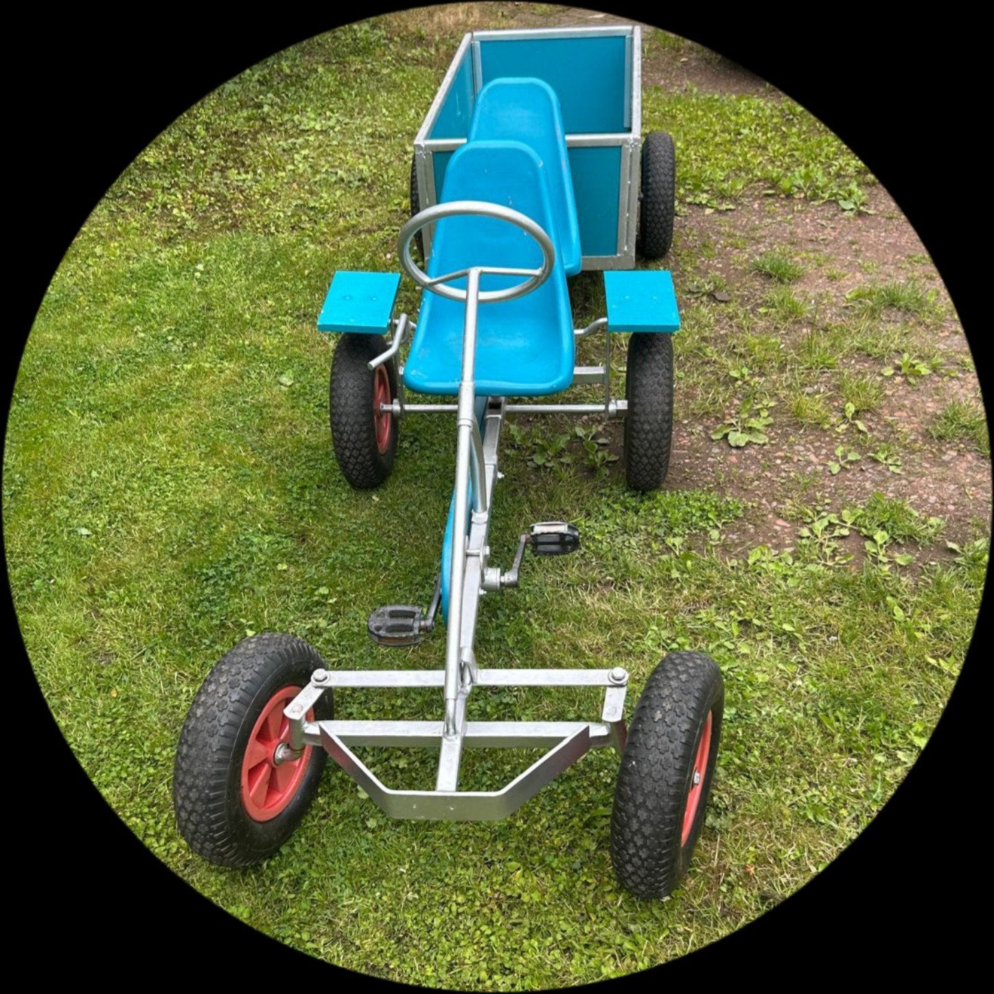 Tweezits skelter met aanhanger, Kinderen en Baby's, Ophalen, Zo goed als nieuw, Overige merken, Duozit