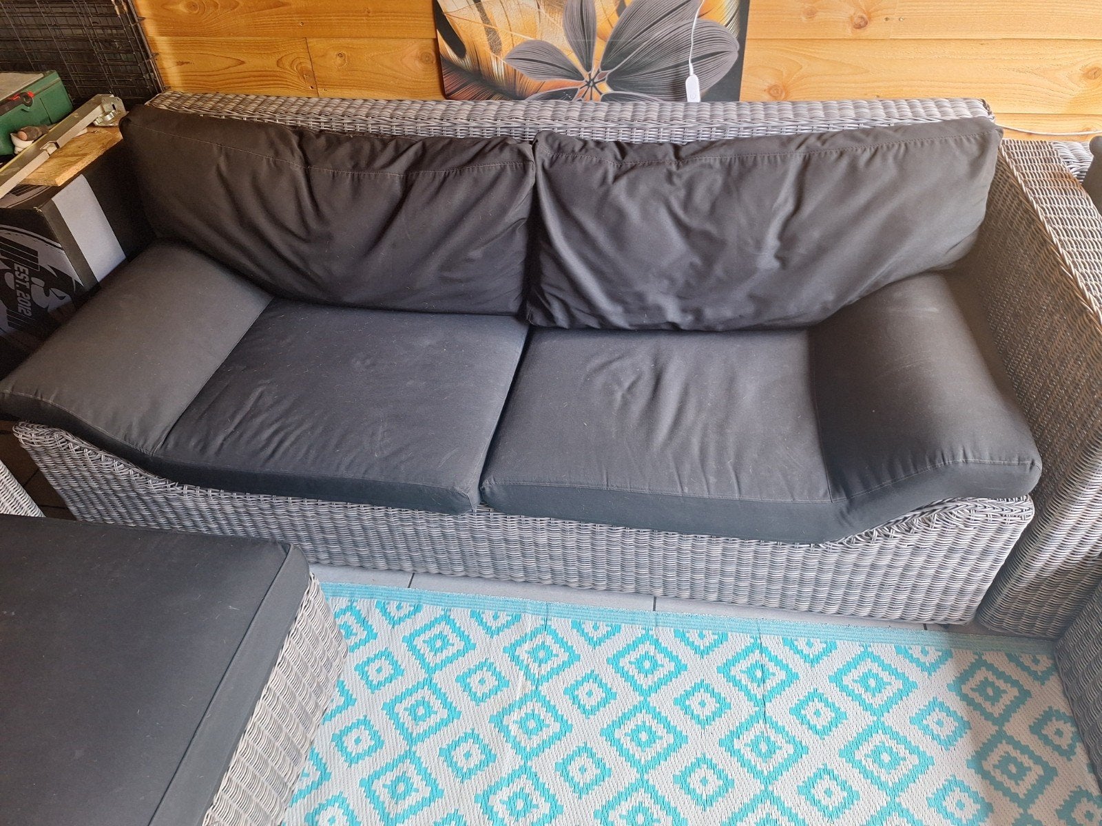 Tuinset / lounge, Ophalen, Gebruikt, Bank