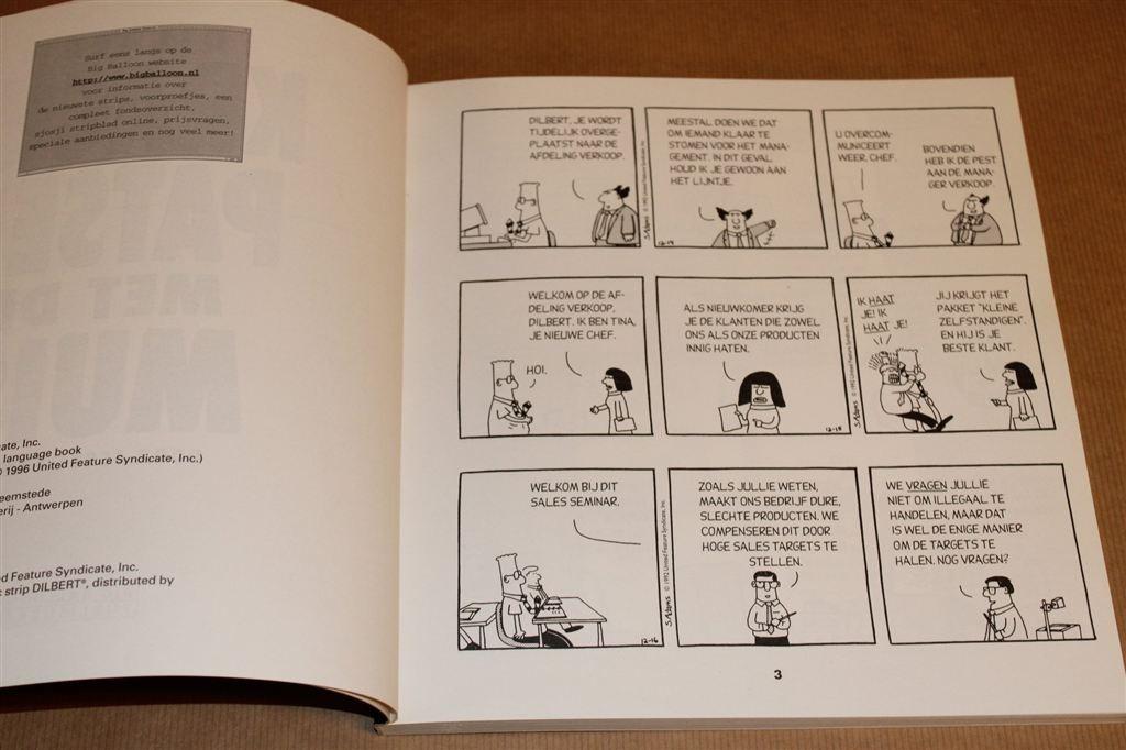 Krachtpatser met de Muis — Dilbert Deel 1 [Scott Adams], Boeken, Stripboeken, Eén stripboek, Ophalen of Verzenden, Zo goed als nieuw