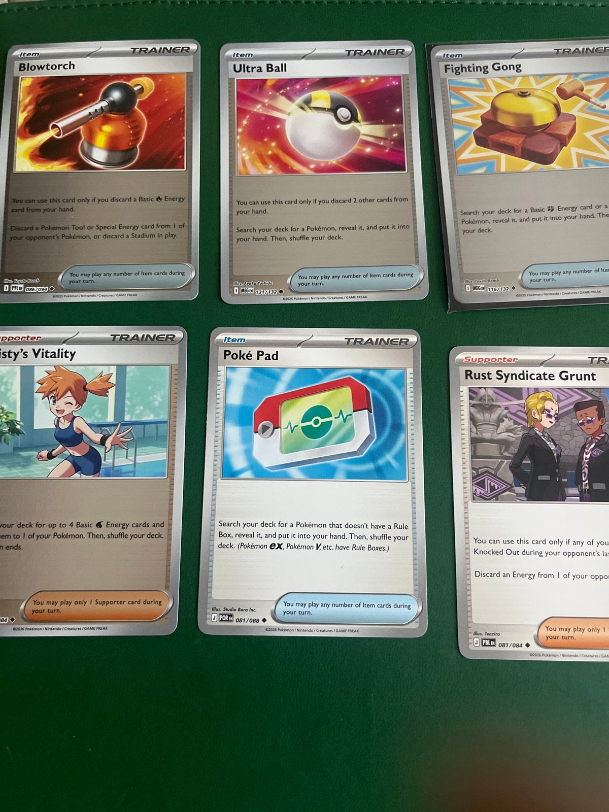 Pokémon TCG Trainer Kaarten Set: Poké Pad, Misty's Vitality, Ophalen of Verzenden, Zo goed als nieuw, Meerdere kaarten, Foil