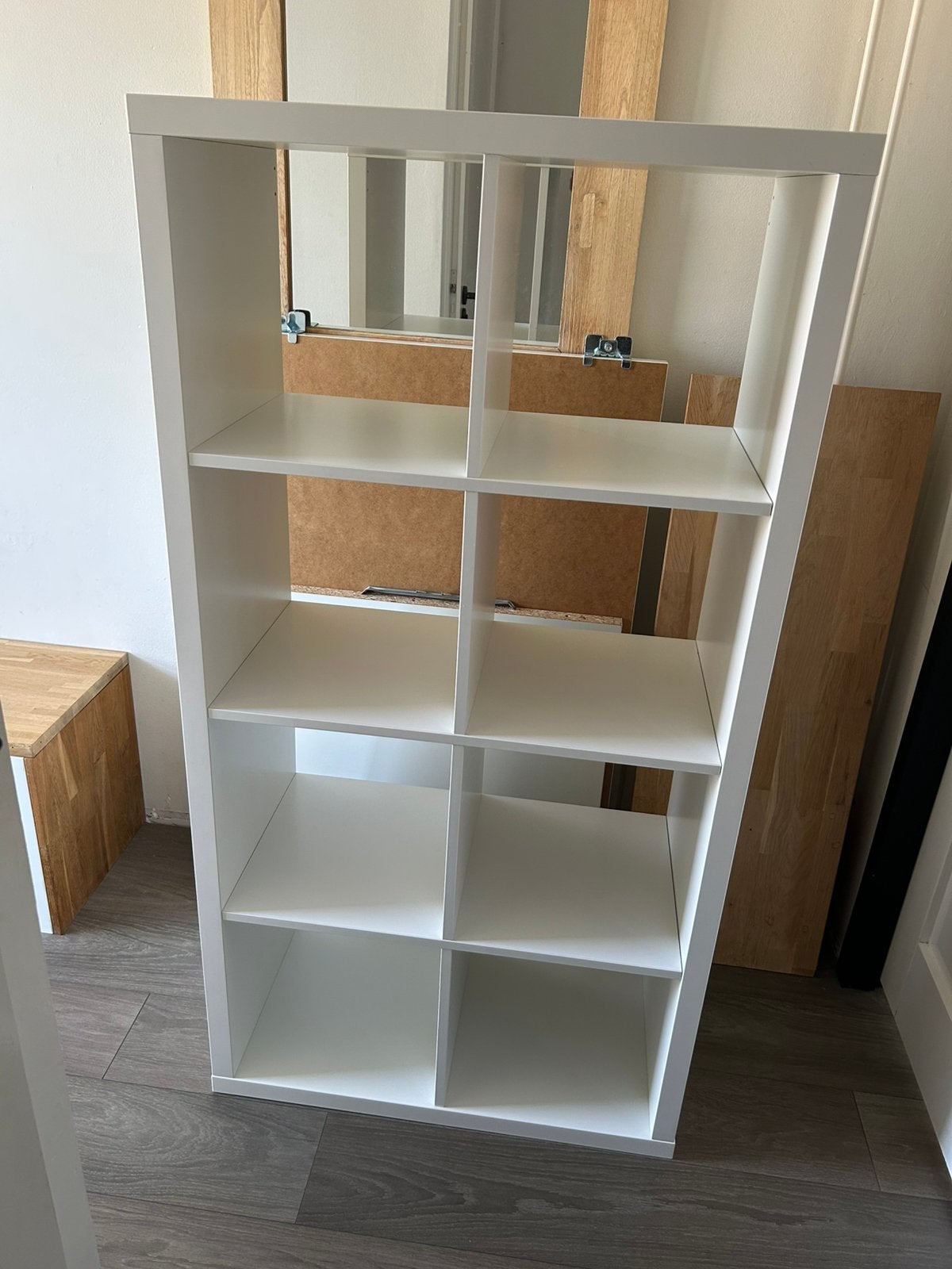 Ikea kallax vaklenkast 2x4 wit 146,5 x 76,5 x 39 cm, Ophalen, Gebruikt, 50 tot 100 cm, Kallax