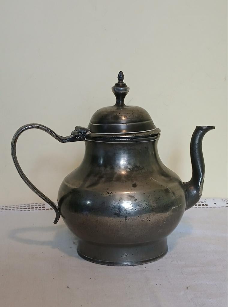 18e Eeuwse tinnen koffie- theekan, Antiek en Kunst, Antiek | Tin, Ophalen of Verzenden