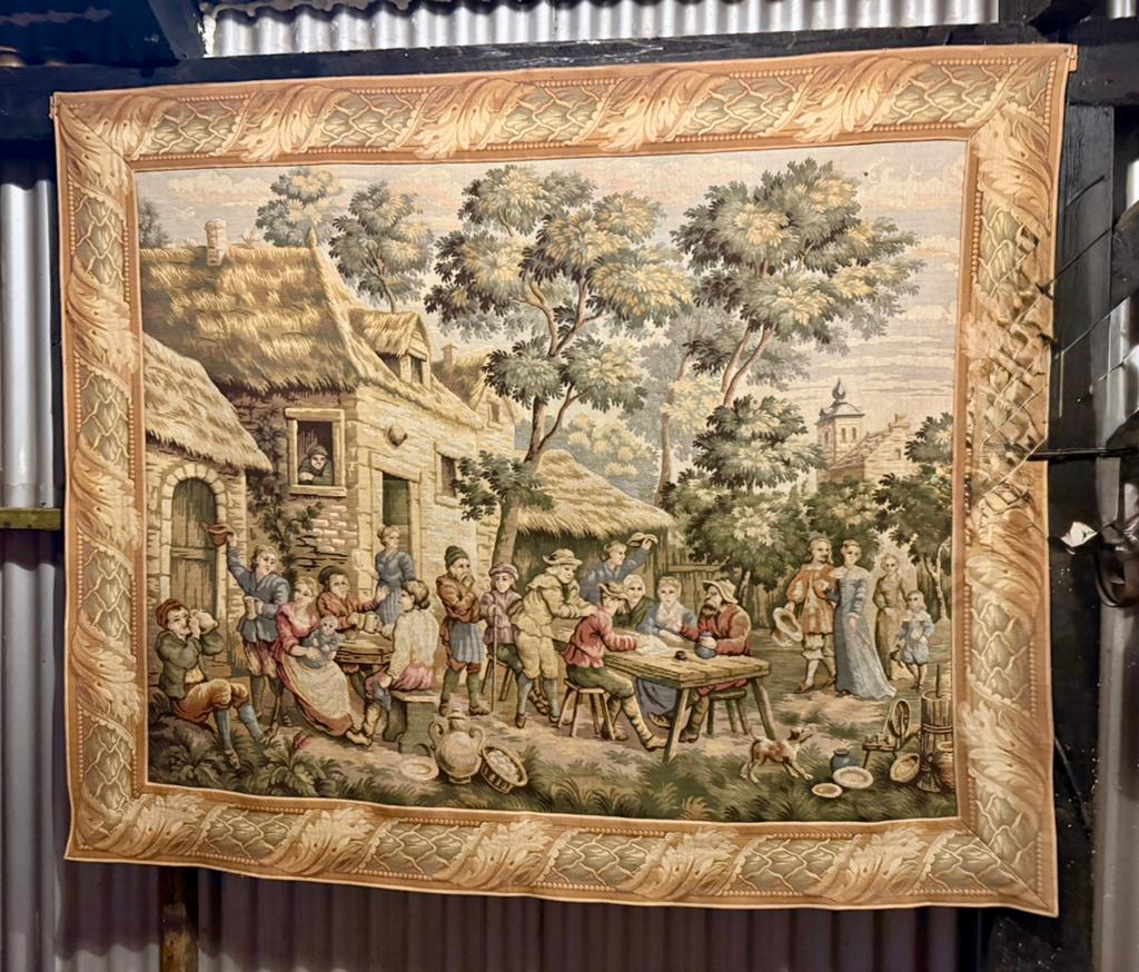 Antiek Frans Gobelin Wandtapijt - Handgeweven begin 20e eeuw, Antiek en Kunst, Ophalen of Verzenden