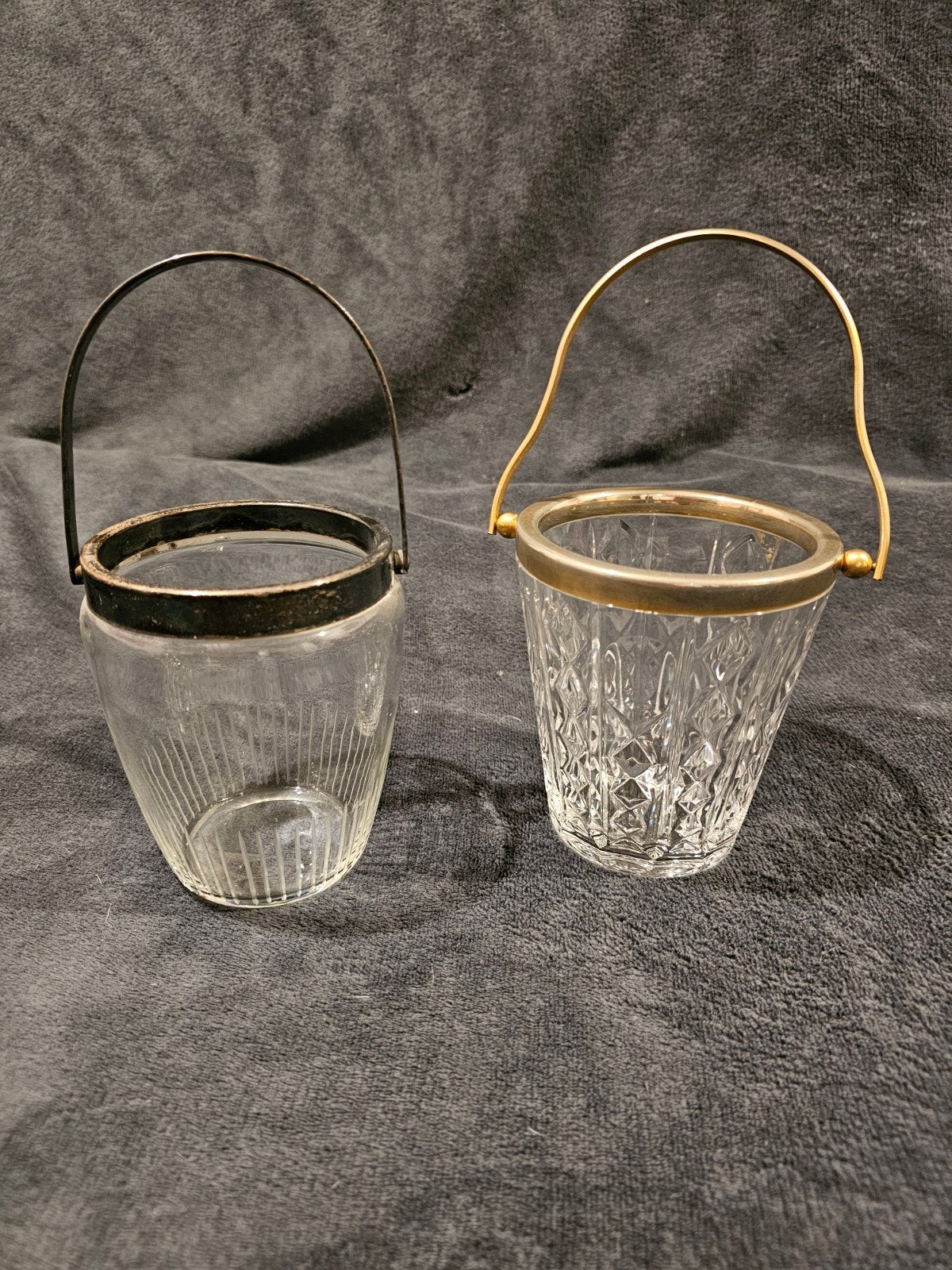 vintage glazen ijskoelers ., Ophalen of Verzenden