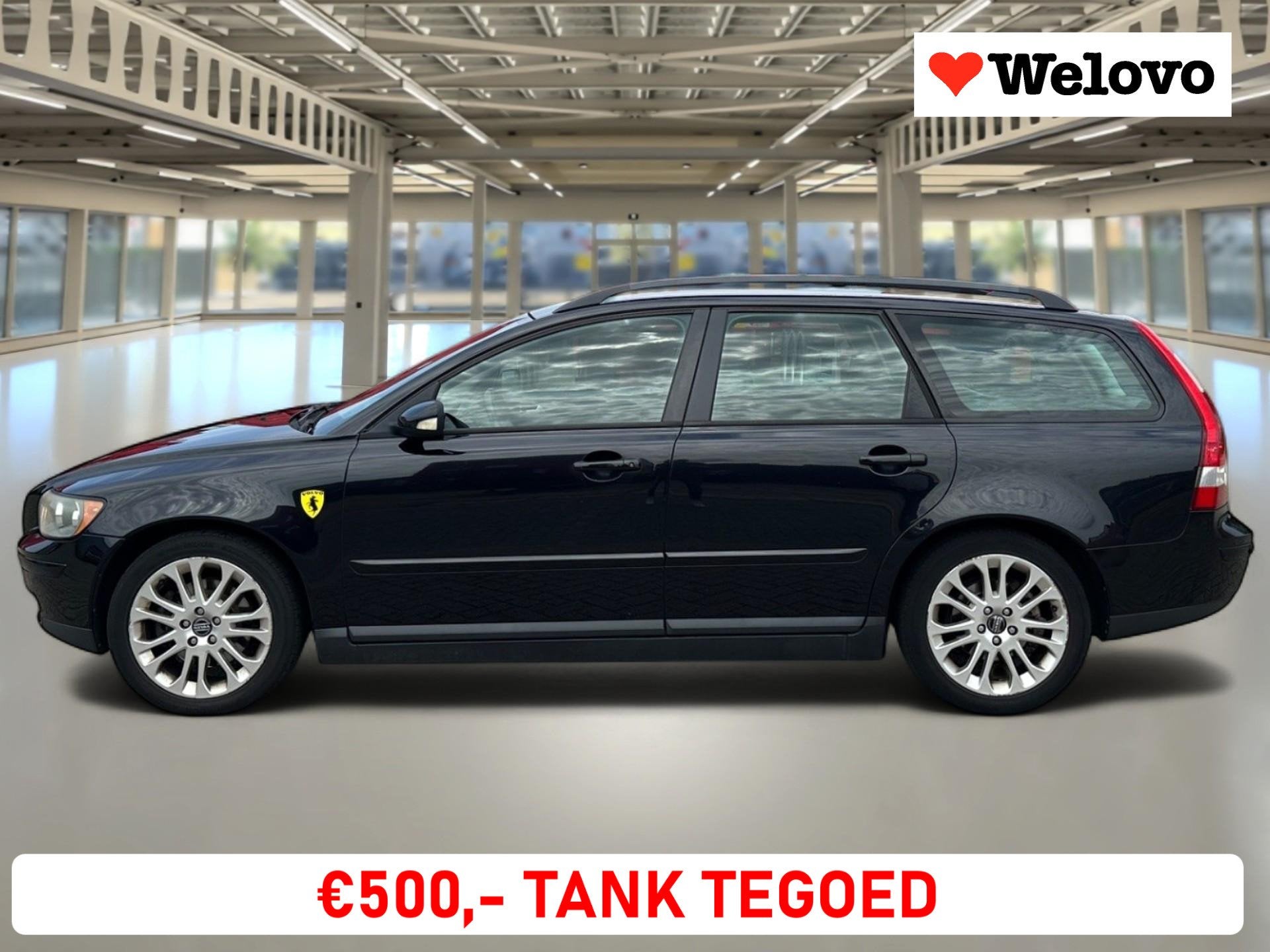 Volvo V50 2.4 Edition II Garantie, Trekhaak, Fijne 5 cilinde, Stof, Gebruikt, Zwart, 700 kg