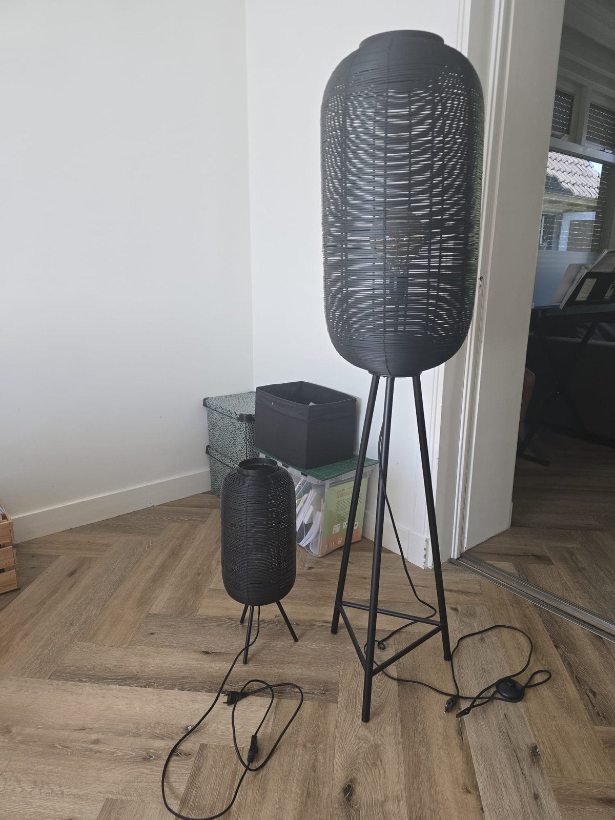 Vloer en tafellamp, Huis en Inrichting, Lampen | Vloerlampen, Ophalen, Zo goed als nieuw, Minder dan 100 cm