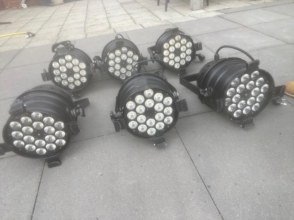 6x Showtec high power led par 64 q4, Muziek en Instrumenten, Licht en Laser, Ophalen, Gebruikt, Licht