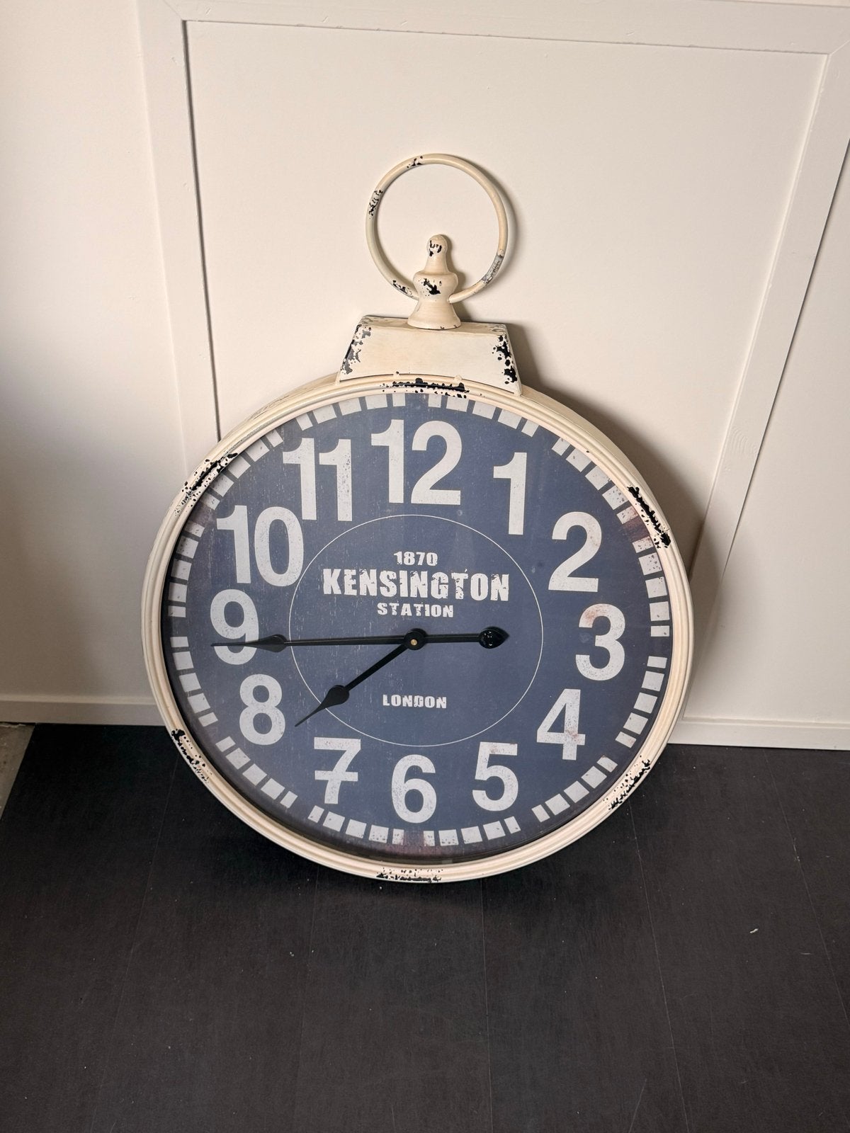 Grote vintage wandklok Kensington Station London, Ophalen of Verzenden