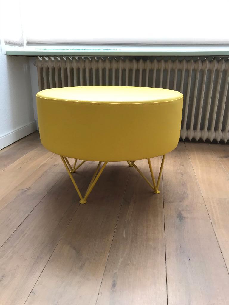 IZGS voetenbank poef rond zitelement design HAY geel, Minder dan 50 cm, Rond, Minder dan 50 cm, Ophalen of Verzenden