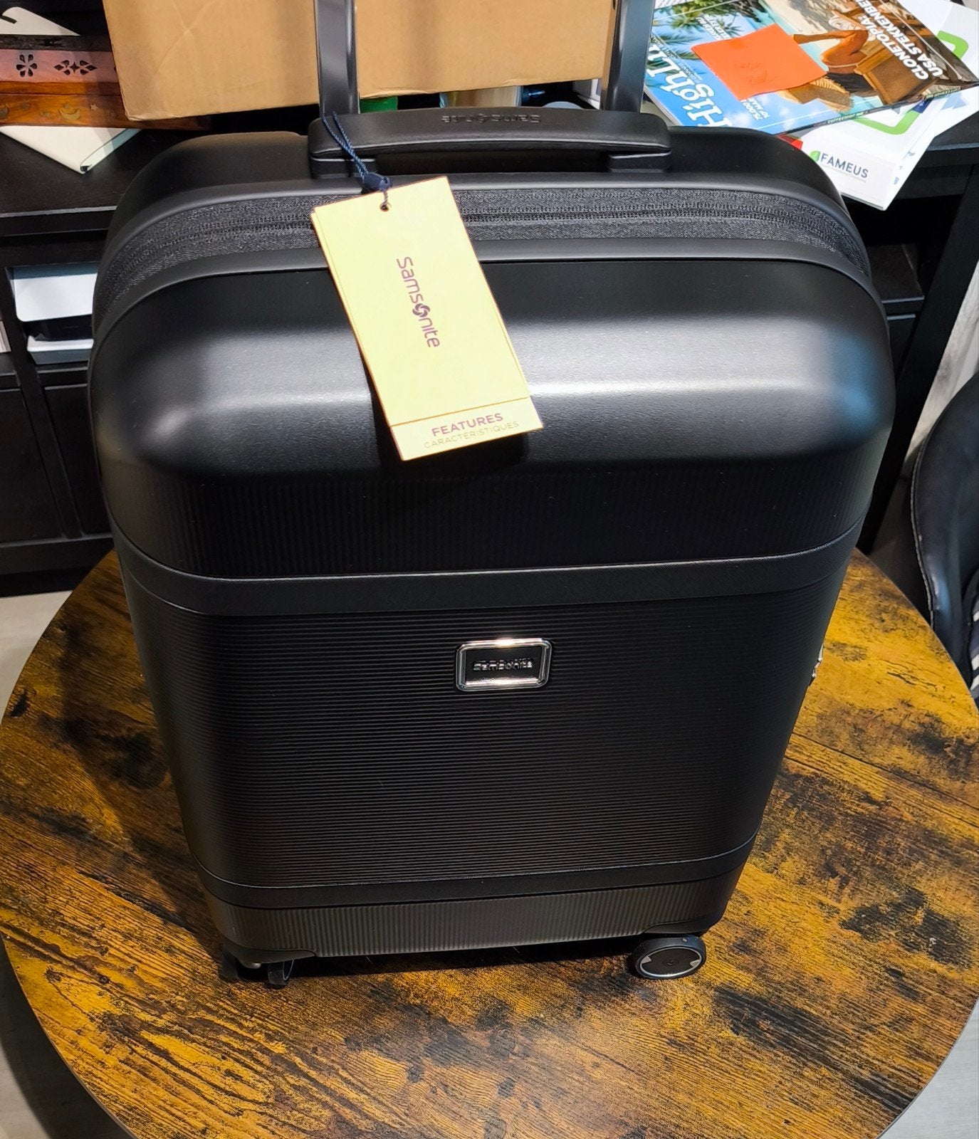 Samsonite Spinner 55 EXP cabin koffer uitbreidbaar, Uitschuifbare handgreep, 50 tot 60 cm, Hard kunststof, Nieuw