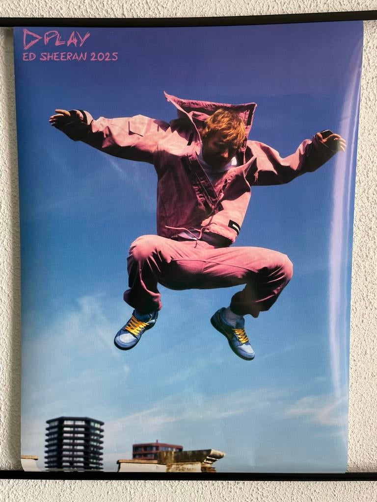 Poster ‘’ Ed Sheeran ‘’ 50x70 cm, Ophalen of Verzenden, Zo goed als nieuw, Poster, Artwork of Schilderij