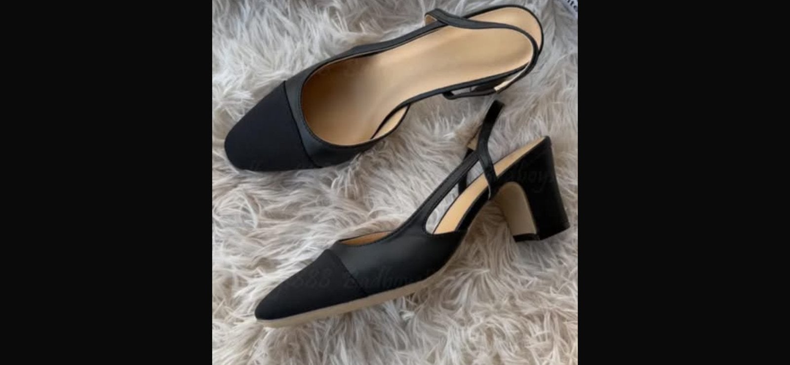 Slingbacks mt 36,5 leer, Zwart, Nieuw, Sandalen of Muiltjes, Ophalen of Verzenden