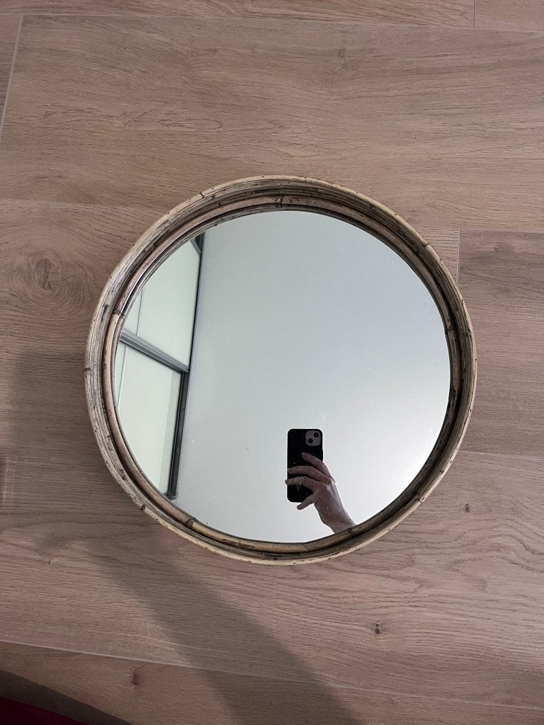 Ronde spiegel, Ophalen, Minder dan 50 cm, Rond, Zo goed als nieuw