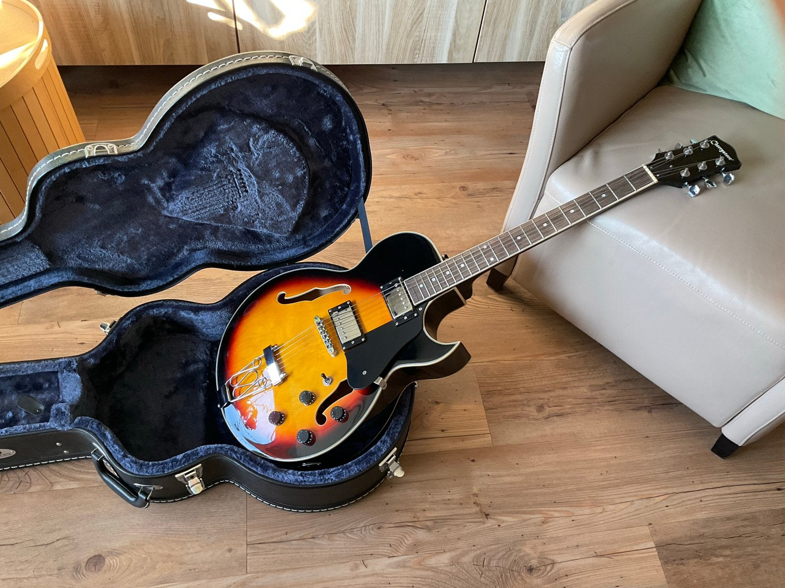 Cherrystone Hollow Body Jazzgitaar met Koffer, Ophalen, Gebruikt, Hollow body, Overige merken