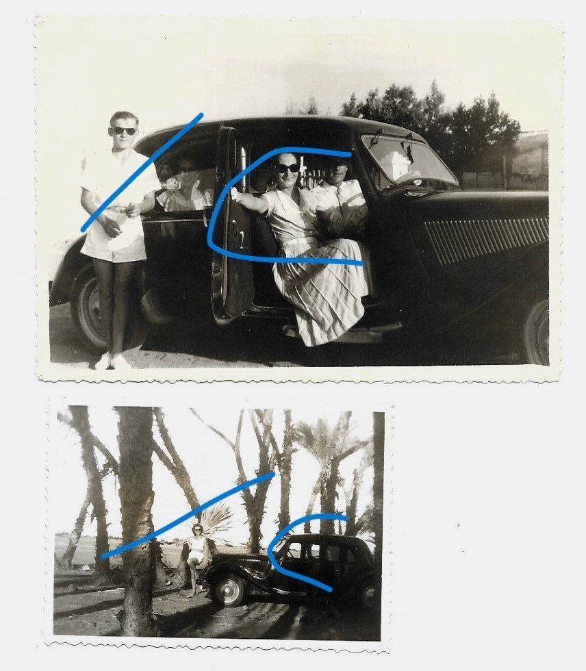 Citroen Traction Avant lot 2x foto, 1960 tot 1980, Verzenden, Foto, Zo goed als nieuw