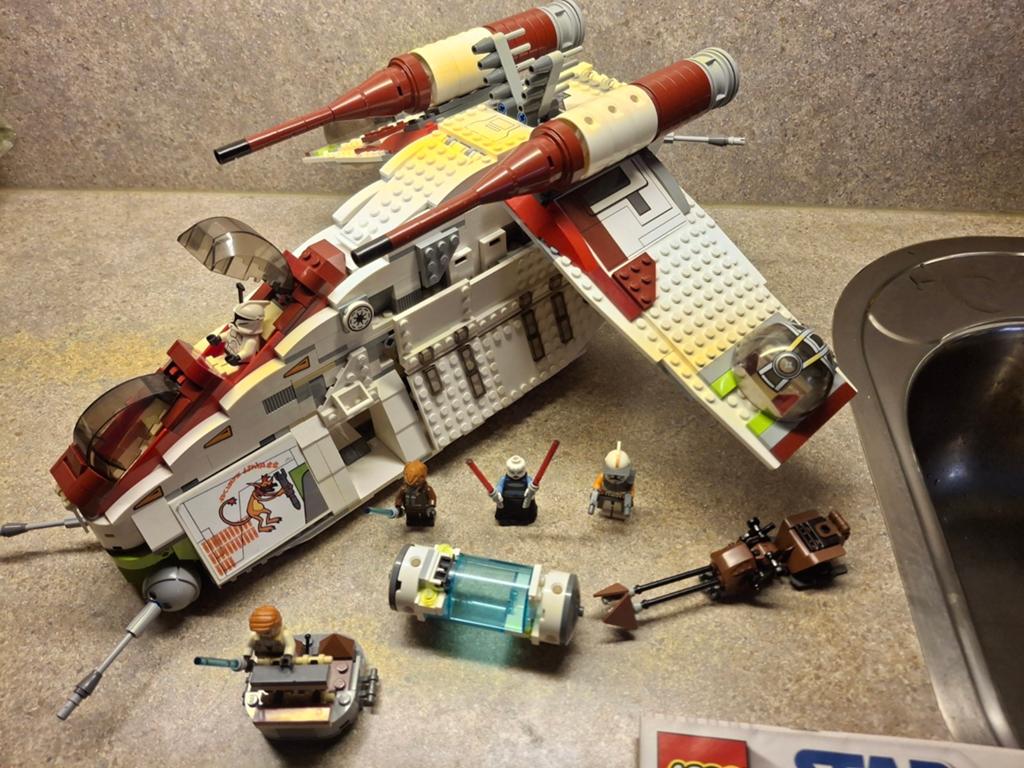Lego 7676 Star Wars Republic Attack Gunship, Ophalen of Verzenden, Gebruikt