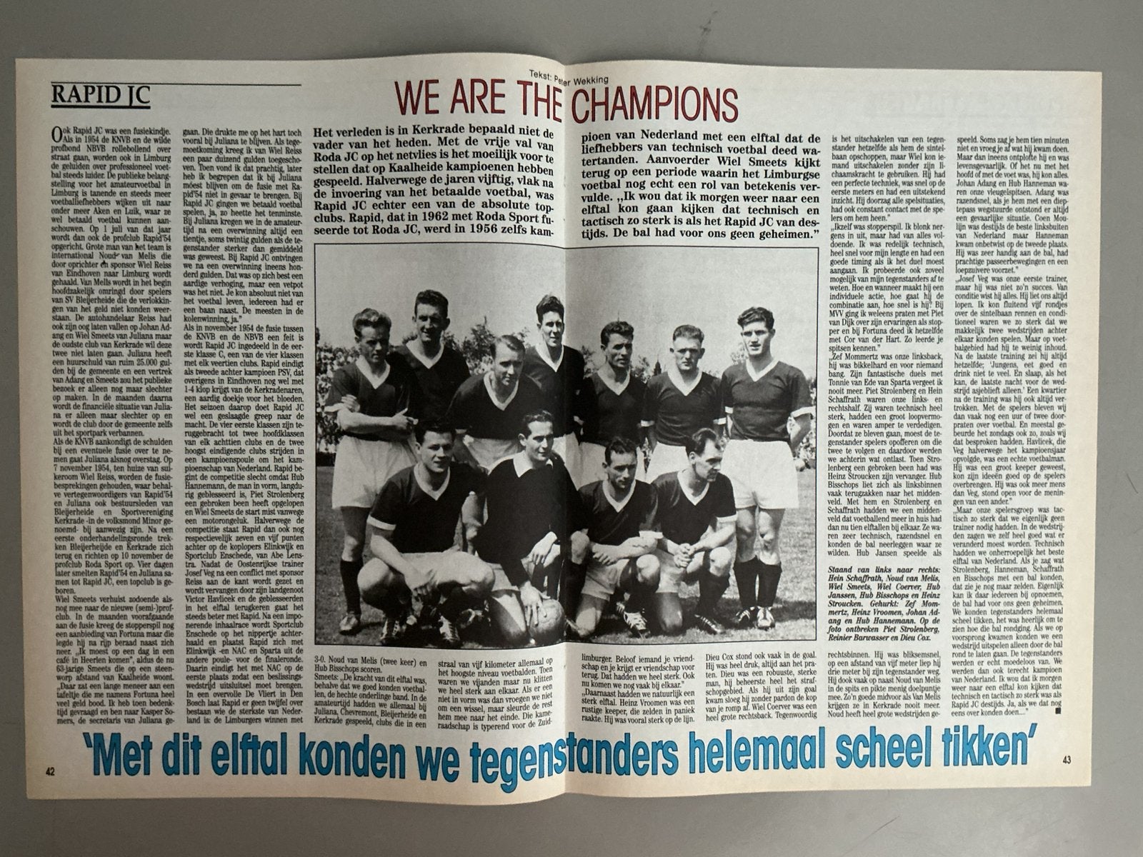 Voetbal artikel We are the Champions Rapid JC, Ophalen of Verzenden, Knipsel(s)