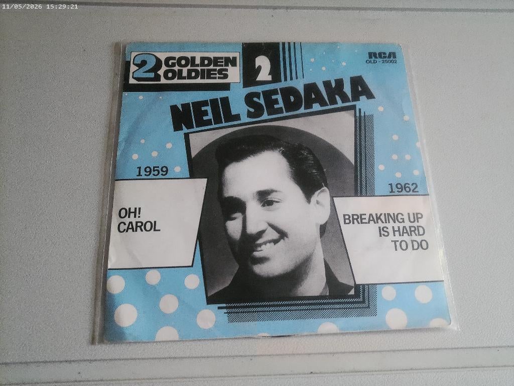 Neil Sedaka - Oh Carol / Breaking up is hard to do  OLDIES, Cd's en Dvd's, Vinyl Singles, Gebruikt, 7 inch, Rock en Metal, Single
