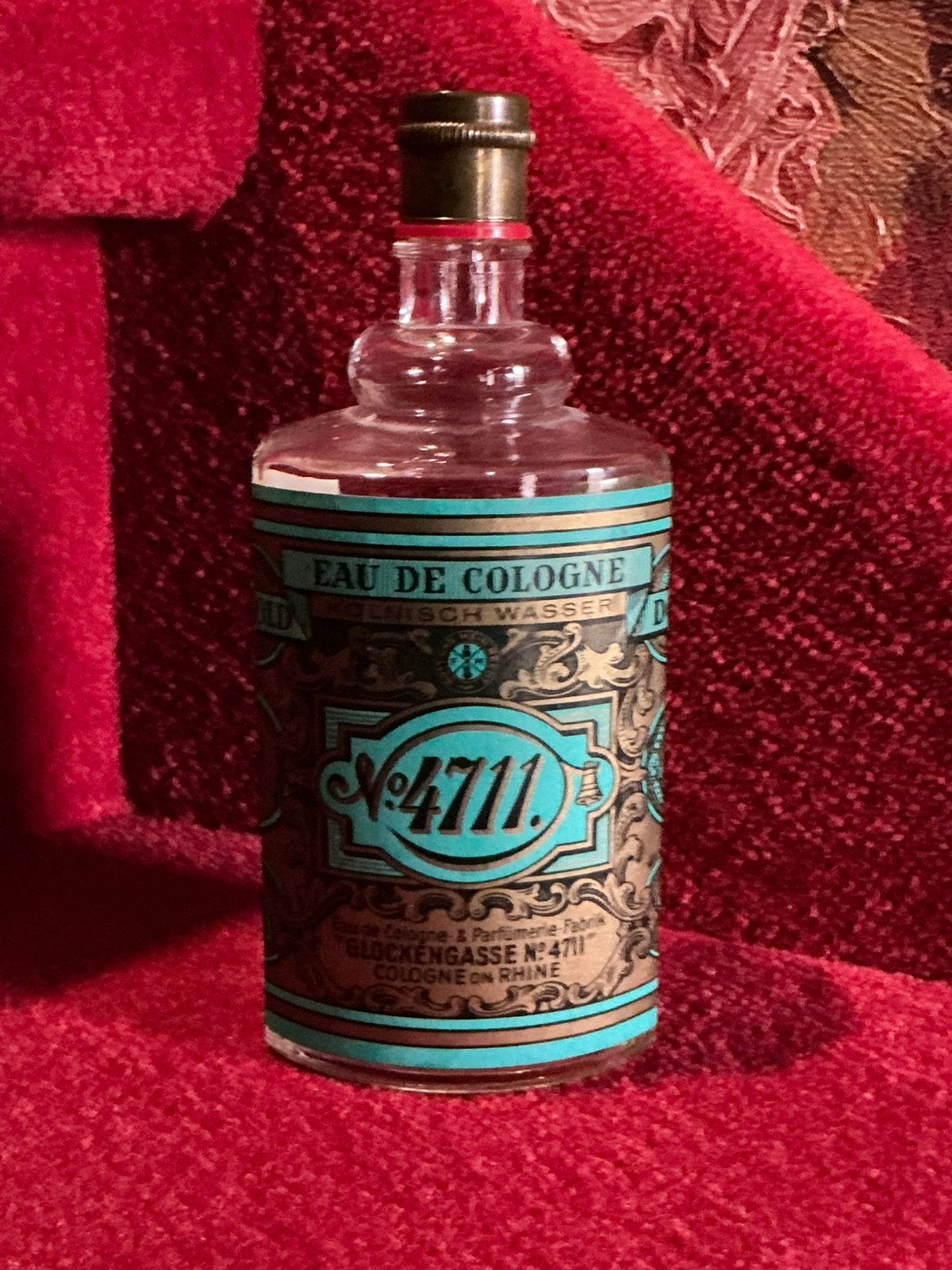 Vintage 4711 Eau de Cologne fles 300ml ❤️ met koperen dop, Ophalen of Verzenden, Zo goed als nieuw, Onbekend, Parfumfles