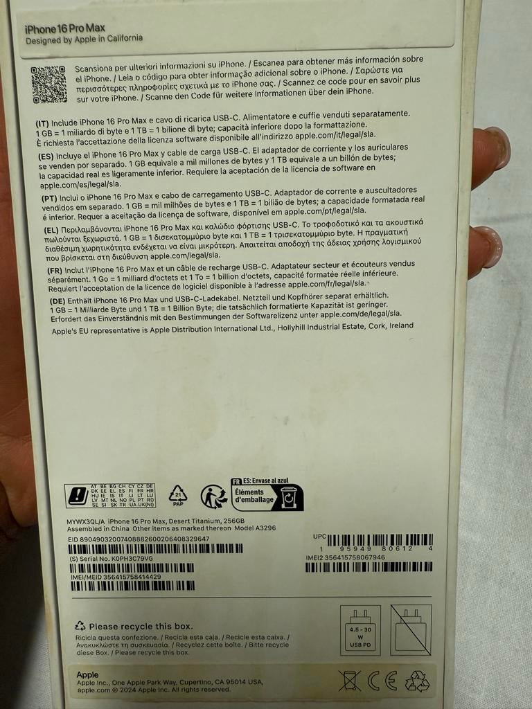 iPhone 16 Pro Max 256GB - Zo goed als nieuw!, 256 GB, IPhone 16 Pro Max, Ophalen of Verzenden, Zo goed als nieuw