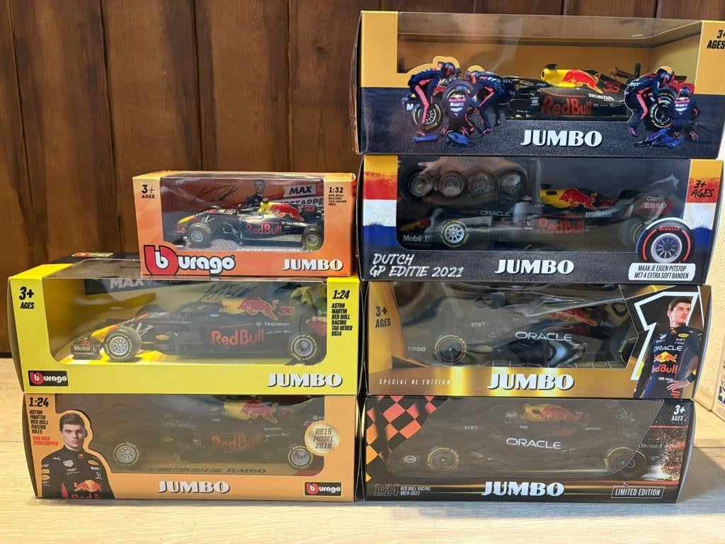 Bburago Max Jumbo Verzameling RB13 tm RB19, Ophalen of Verzenden, Zo goed als nieuw, Auto, Bburago