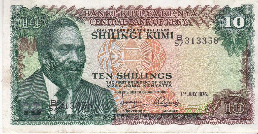 KENYA  1976    10 SHILLINGS, Postzegels en Munten, Ophalen of Verzenden, Overige landen