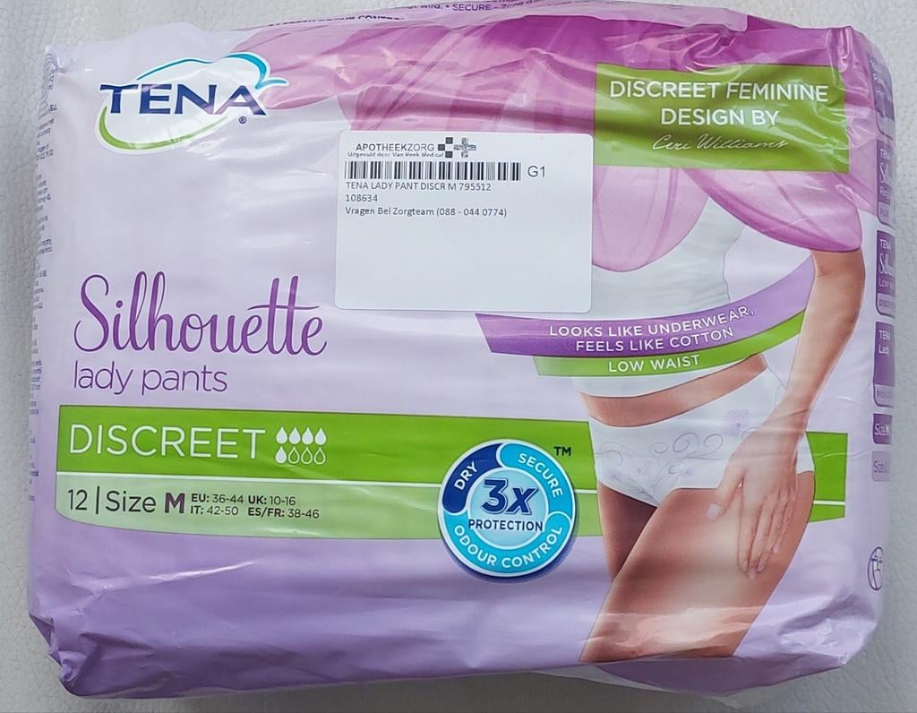 4 TENA silhouette lady pants,M,12 stuks, Ophalen of Verzenden, Nieuw
