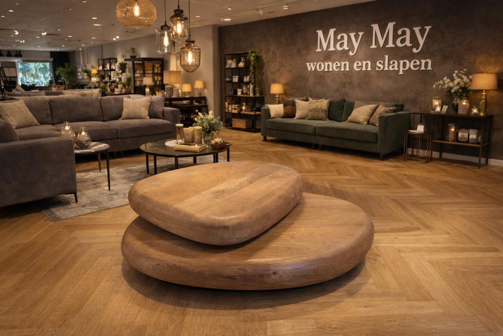 Salontafel organisch mango Bruin Direct leverbaar 35%Korting